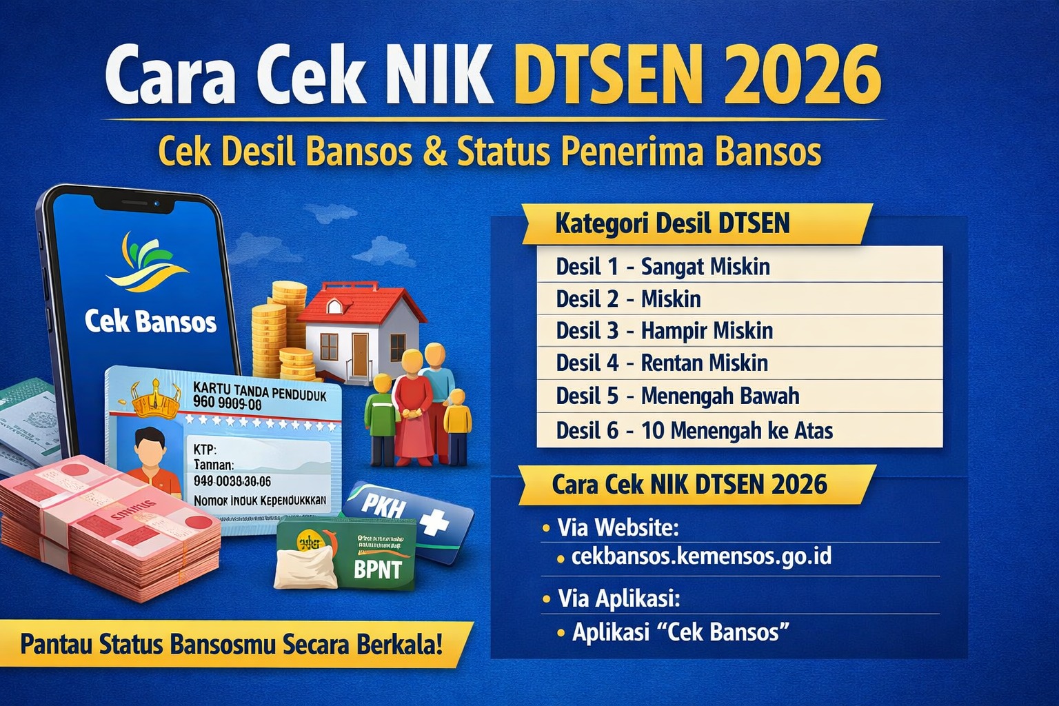 Bansos 2026 Diperketat, Pemerintah Terapkan DTSEN