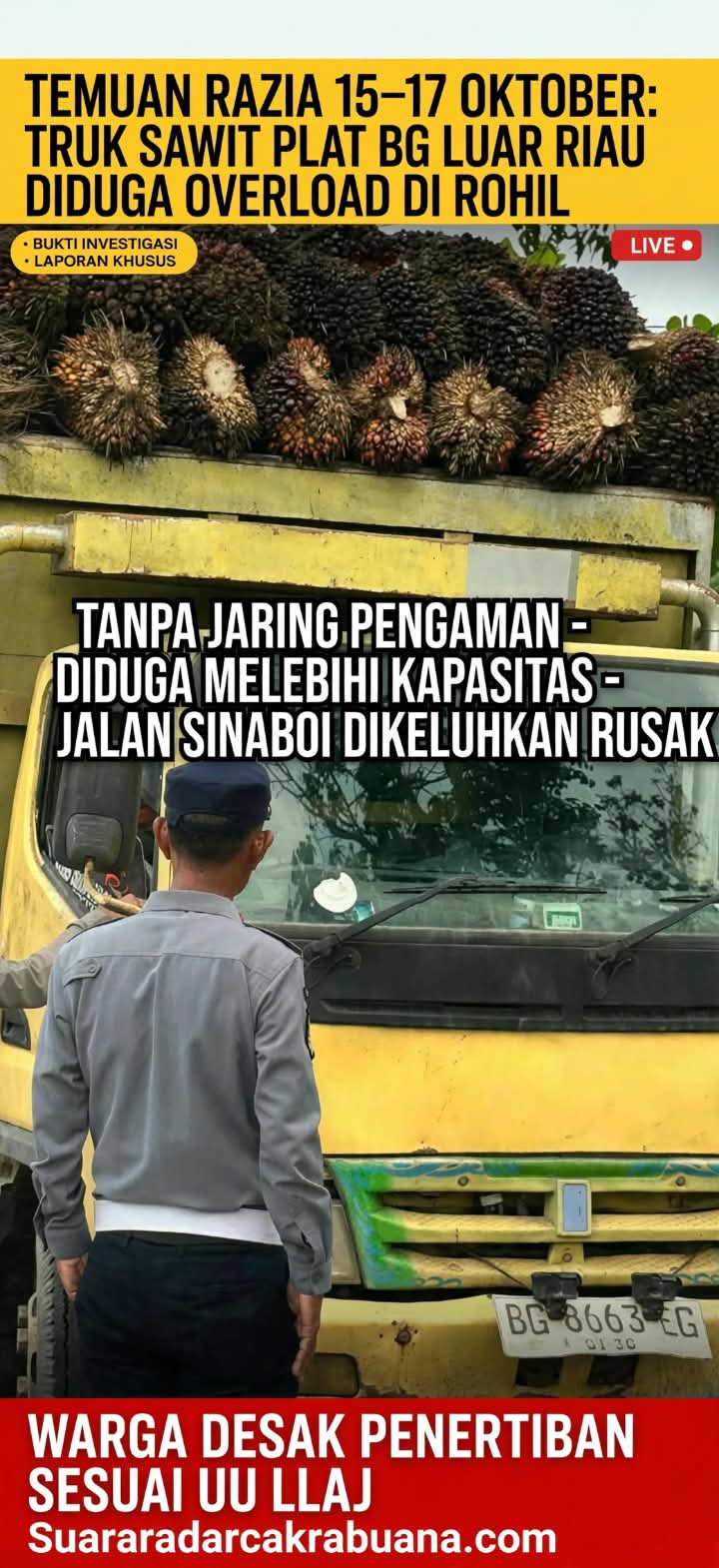 Truk Sawit Overload Tertangkap Razia Bebas Tanpa Sanksi Berat